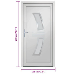 OMAXI Vchodové dveře bílé 108 x 200 cm PVC 887827