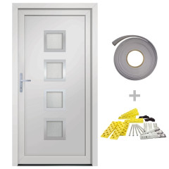 OMAXI Vchodové dveře bílé 98 x 208 cm PVC 886981