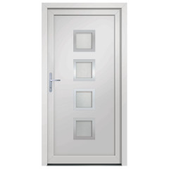 OMAXI Vchodové dveře bílé 98 x 208 cm PVC 886981