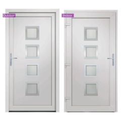 OMAXI Vchodové dveře bílé 98 x 208 cm PVC 886981