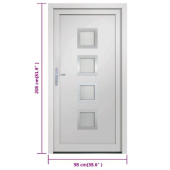OMAXI Vchodové dveře bílé 98 x 208 cm PVC 886981