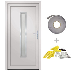 OMAXI Vchodové dveře bílé 108 x 208 cm PVC 887544