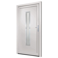 OMAXI Vchodové dveře bílé 108 x 208 cm PVC 887544