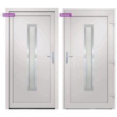 OMAXI Vchodové dveře bílé 108 x 208 cm PVC 887544