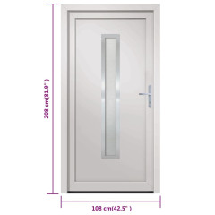 OMAXI Vchodové dveře bílé 108 x 208 cm PVC 887544