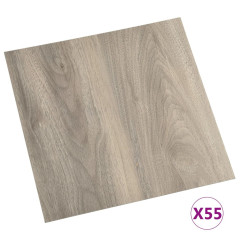 OMAXI Samolepicí podlahové desky 55 ks PVC 5,11 m² taupe 082492
