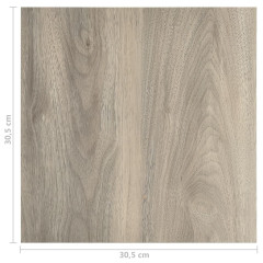 OMAXI Samolepicí podlahové desky 55 ks PVC 5,11 m² taupe 082492