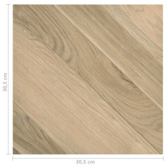 OMAXI Samolepicí podlahové desky 55 ks PVC 5,11 m² hnědé pruhované 082805