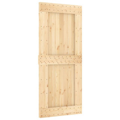 OMAXI Posuvné dveře s kováním 90 x 210 cm masivní borové dřevo 081680