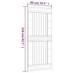 OMAXI Posuvné dveře s kováním 90 x 210 cm masivní borové dřevo 081680