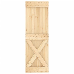 OMAXI Posuvné dveře s kováním 70 x 210 cm masivní borové dřevo 081499