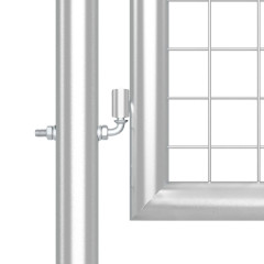OMAXI Zahradní branka s pletivem stříbrná 400x175 cm pozinkovaná ocel 845353
