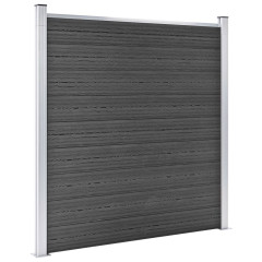 OMAXI Set plotového dílce WPC 1045 x 186 cm černý 366813