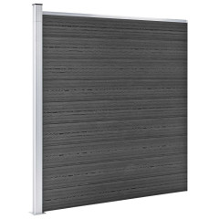 OMAXI Set plotového dílce WPC 1045 x 186 cm černý 366813