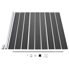 OMAXI Set plotového dílce WPC 1045 x 186 cm černý 366813