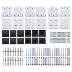 OMAXI Set plotového dílce WPC 1830 x (105–186) cm černý 366943