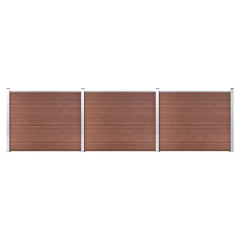 OMAXI Set plotového dílce WPC 526 x 146 cm hnědý 367001