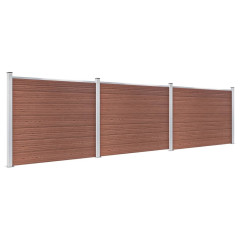 OMAXI Set plotového dílce WPC 526 x 146 cm hnědý 367001