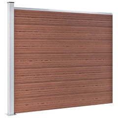 OMAXI Set plotového dílce WPC 526 x 146 cm hnědý 367001