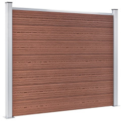 OMAXI Set plotového dílce WPC 526 x 146 cm hnědý 367001