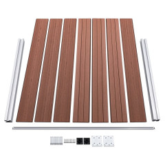 OMAXI Set plotového dílce WPC 526 x 146 cm hnědý 367001