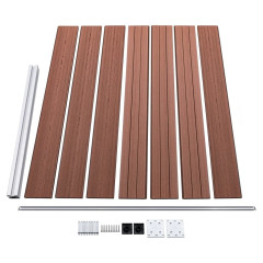 OMAXI Set plotového dílce WPC 526 x 146 cm hnědý 367001
