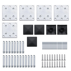 OMAXI Set plotových dílců WPC 699 x 186 cm černý 366790