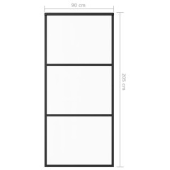 OMAXI Posuvné dveře s kováním ESG sklo a hliník 90 x 205 cm 648971