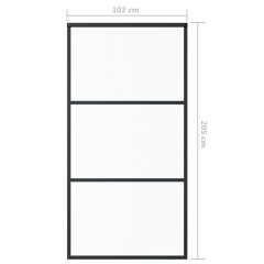 OMAXI Posuvné dveře s kováním ESG sklo a hliník 102 x 205 cm 648995