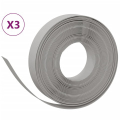 OMAXI Travní lemy 3 ks šedé 10 m 10 cm polyethylen 758080