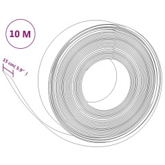 OMAXI Travní lemy 3 ks šedé 10 m 15 cm polyethylen 758202