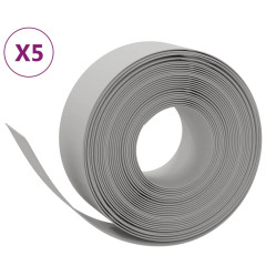 OMAXI Travní lemy 5 ks šedé 10 m 20 cm polyethylen 758349