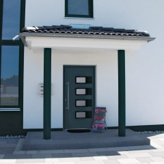 OMAXI Vchodové dveře antracitové 110 x 210 cm hliník a PVC 777234
