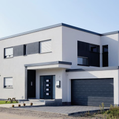 OMAXI Vchodové dveře antracitové 110 x 210 cm hliník a PVC 777234