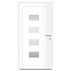 OMAXI Vchodové dveře antracitové 110 x 210 cm hliník a PVC 777234