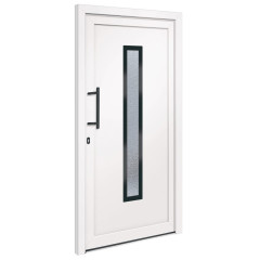 OMAXI Vchodové dveře bílé 108 x 208 cm PVC 777289