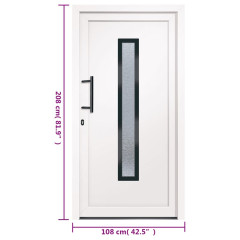 OMAXI Vchodové dveře bílé 108 x 208 cm PVC 777289