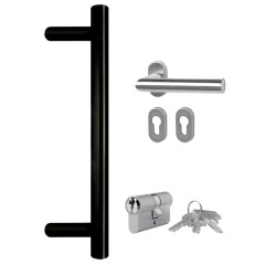 OMAXI Vchodové dveře antracitové 108 x 200 cm PVC 777425