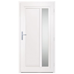 OMAXI Vchodové dveře bílé 108 x 208 cm PVC 777494