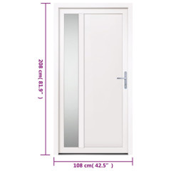 OMAXI Vchodové dveře bílé 108 x 208 cm PVC 777494