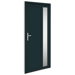 OMAXI Vchodové dveře antracitové 98 x 208 cm PVC 777517