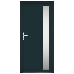 OMAXI Vchodové dveře antracitové 98 x 208 cm PVC 777517