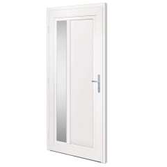 OMAXI Vchodové dveře antracitové 98 x 208 cm PVC 777517