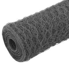 OMAXI Pletivo ke kurníku ocel PVC vrstva 25 x 0,75 m šedé 624714