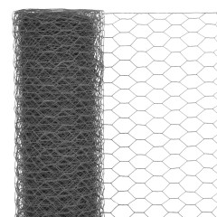 OMAXI Pletivo ke kurníku ocel PVC vrstva 25 x 0,75 m šedé 624714