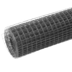 OMAXI Pletivo ke kurníku ocel s PVC povlakem 25 x 1,5 m šedé 701859