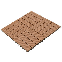 OMAXI 22 ks terasové dlaždice 30 x 30 cm 2 m² WPC hnědé 715889