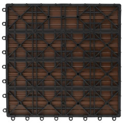 OMAXI 22 ks terasové dlaždice 30 x 30 cm 2 m² WPC hnědé 715889