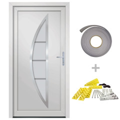 OMAXI Vchodové dveře bílé 98 x 190 cm PVC 887261