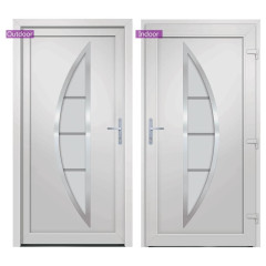 OMAXI Vchodové dveře bílé 98 x 190 cm PVC 887261